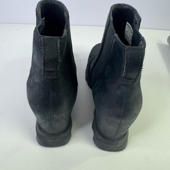 Sorel Women's Joan of Arctic Wedge III Chelsea boots in black leather size 11 - Picture 11 of 11